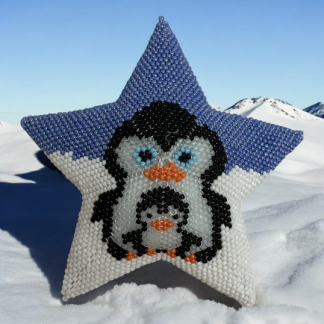 Anleitung Stern - Pinguin mit Kind