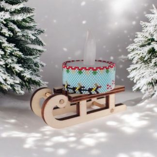 Anleitung - Teelichtumrandung Schlitten