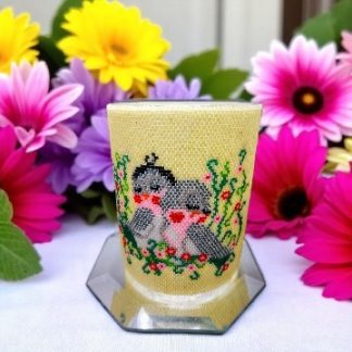 Anleitung - großes Windlicht Vogelpaar