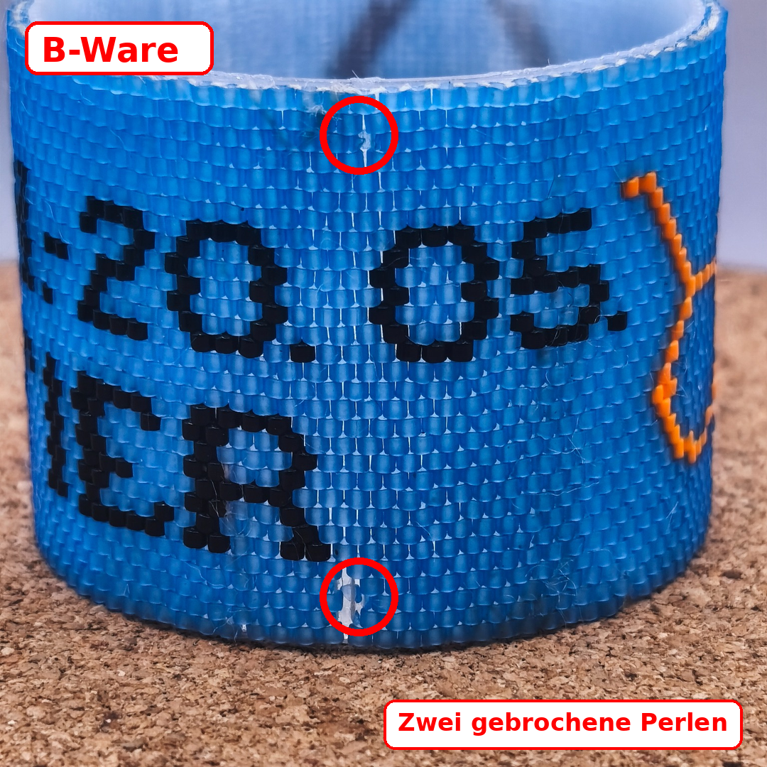 B-Ware Windlichtumrandung Stier mit zwei markierten gebrochenen Perlen